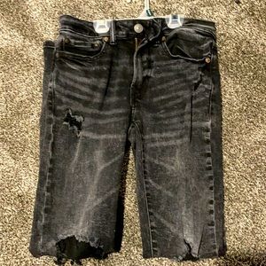 All black ripped jeans